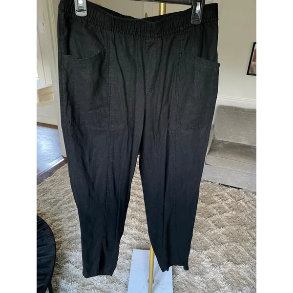 Old Navy Cotton Lounge Pants Pullon Pockets Resort Vaca Cozy Casual Clean Girl M - Image 2