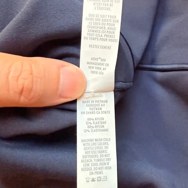 OFFLINE by Aerie Real Me 7/8 Leggings High Rise Crossover Waist Navy Blue XL - Image 9