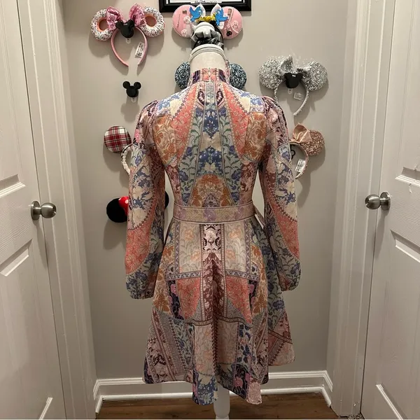 Colorful Patchwork Long Sleeve Dress - Image 5