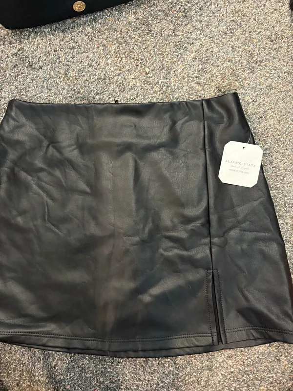 Altar'd State Leather Black Skirt - Image 2