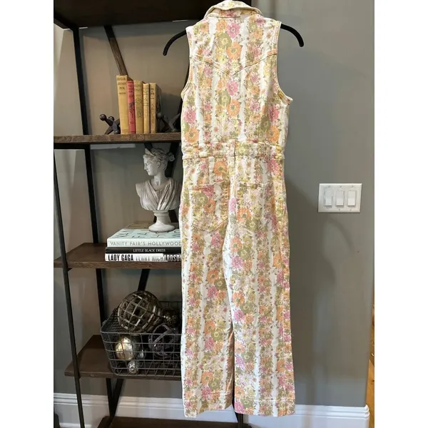 Show Me Your Mumu Jacksonville Cropped Jumpsuit Groovy Blooms Stripe Womens S - Image 8