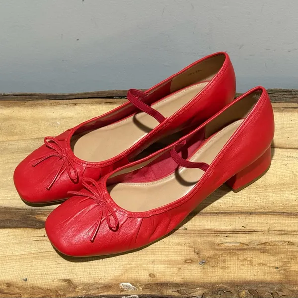 Maeve Red‎ Double Strap Mary Janes Size 10-10.5 A48 - Image 3