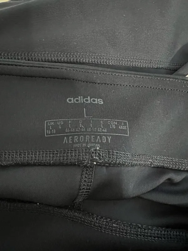 Adidas Navy Leggings with White Stripes - Image 4
