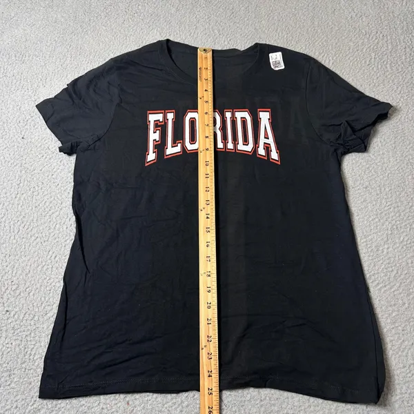 NEW Gildan Florida Graphic T-Shirt Crew Neck Short Sleeve Black‎ Large - Image 5