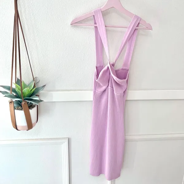 NWOT Abercrombie & Fitch Knitted Dress in Light Pink Size M Tall - Image 5