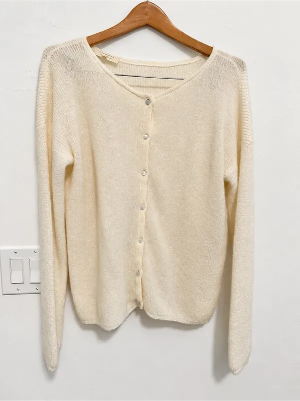 Sezane Gaspard Cardigan in Ecru Sz L - Image 2