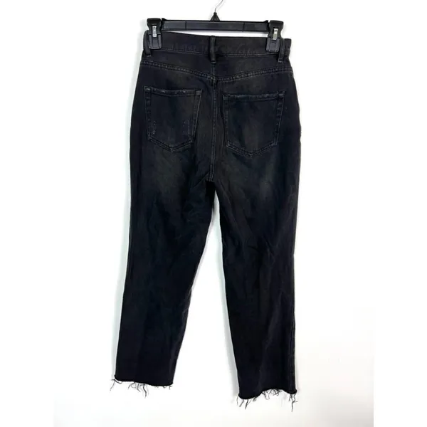 Pacsun high rise straight black cut off‎ jeans - Image 5