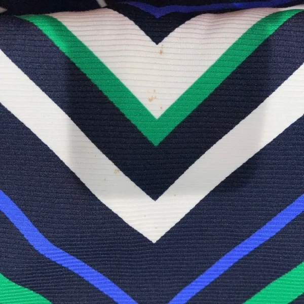 Pre-Owned ICE Blue Colorful Knee Length Dress Diagonal Stripes 3/4 Sleeve Sz XL - Image 4