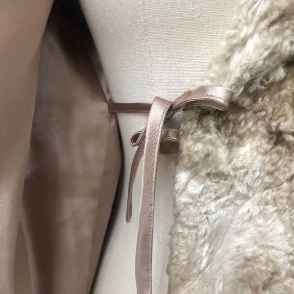 Tara Jarmon Manteau Money Faux Fur Honey 40 8 - Image 8