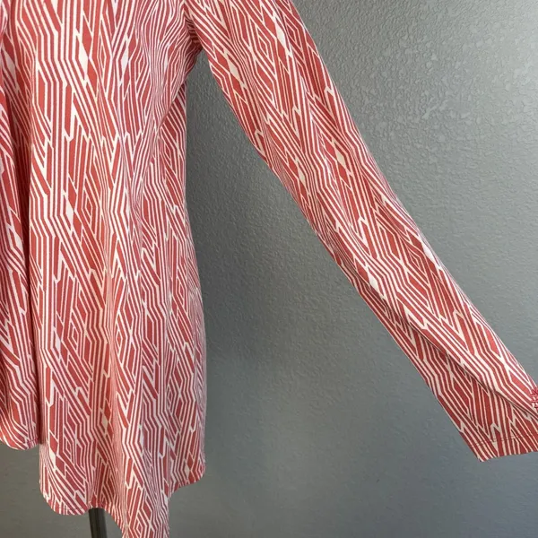 Coolibar Marietas Sun Wrap Jersey Cardigan Sweater Size S‎ Pink White UPF 50+ - Image 4