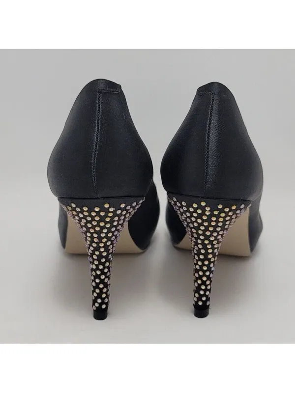 Madden Girl Getta Rhinestone Embellished Heel Pump Shoe Size 7 Black - Image 5