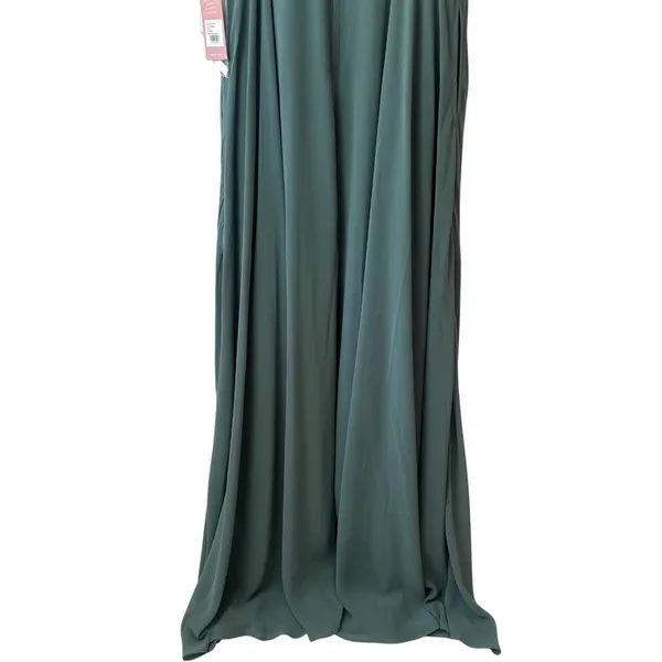 NEW Birdy Grey Kaia Sea Glass Chiffon Maxi Bridesmaid Dress Event Summer L - Image 10