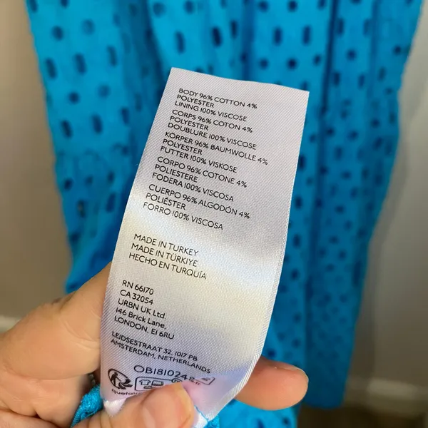 NWT Anthropologie The somerset‎ Maxi Dress: Eyelet Edition Blue Size XS - Image 6