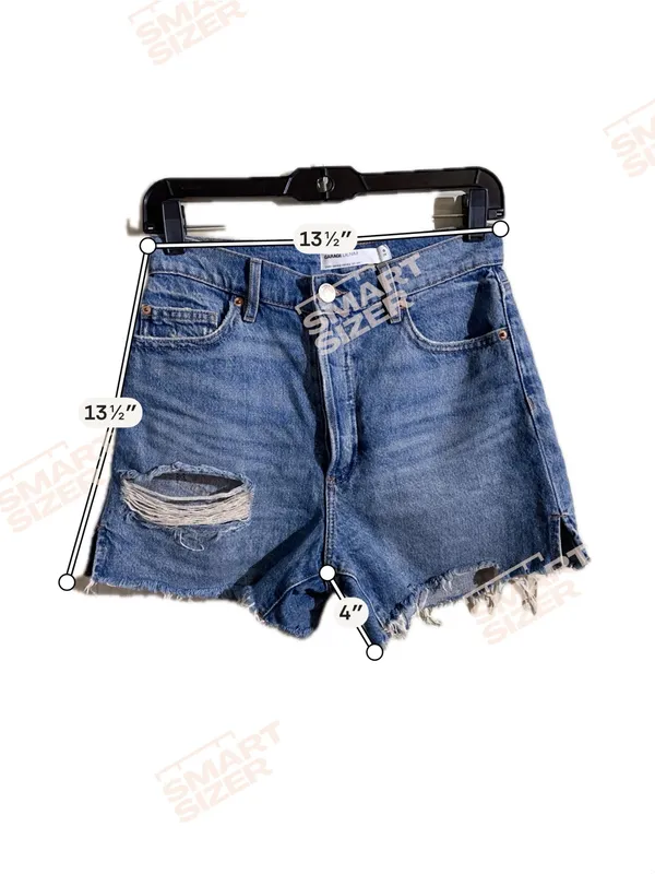 Garage Blue Distressed Denim Cutoff Shorts - Image 6