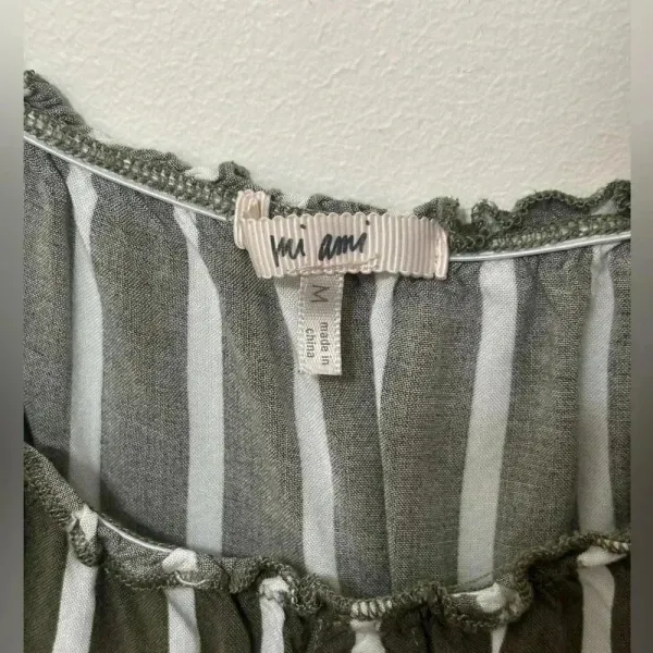 Mi Ami Crop‎ Top Stripes Green Size M - Image 2