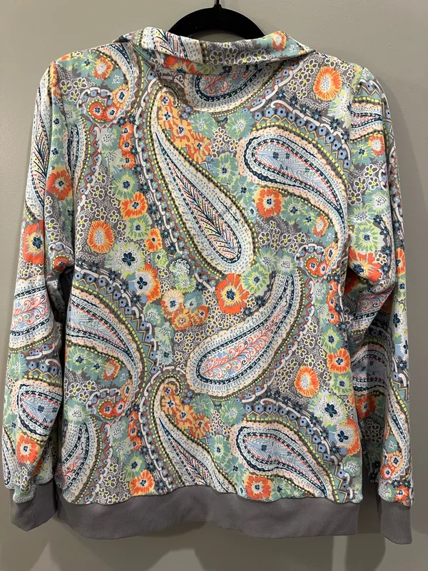 Vera Bradley French Terry Fleece Floral and Paisley Pullover - Image 4