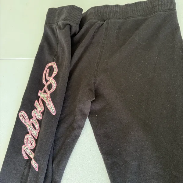 Vintage Victoria’s Secret “Angel” Black Sweatpants Size Small Y2K Logo Spell-out - Image 7