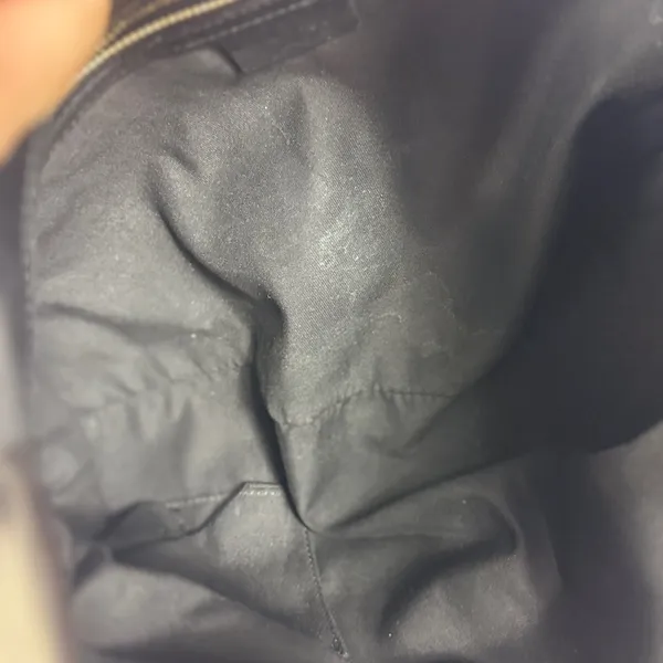 GUCCI Vintage BLACK LEATHER 85TH ANNIVERSARY GG MONOGRAM HOBO BAG - Image 7