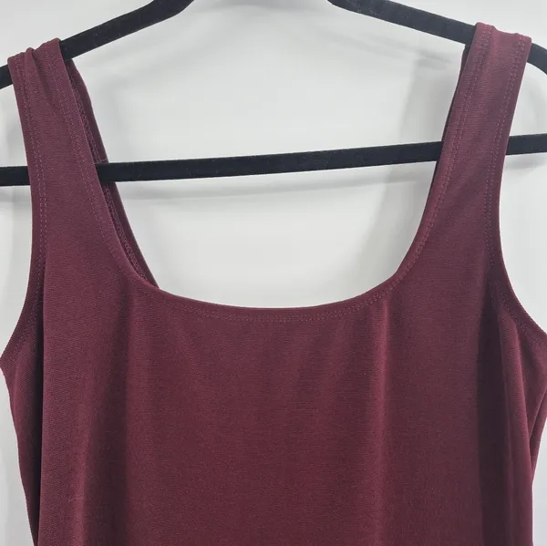 J. Crew vintage 90s Y2K 2000s friends square neck red maxi dress size large - Image 3