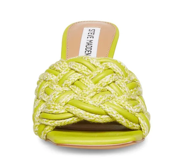 Steve Madden Lime Seraphine Square Toe Sandal Heels - Image 4