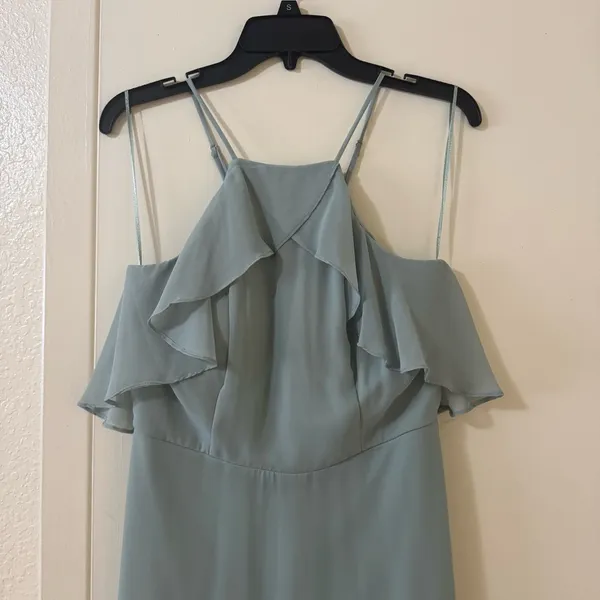 Birdy Grey Jules Dress Chiffon Sea Glass Size M - Image 4