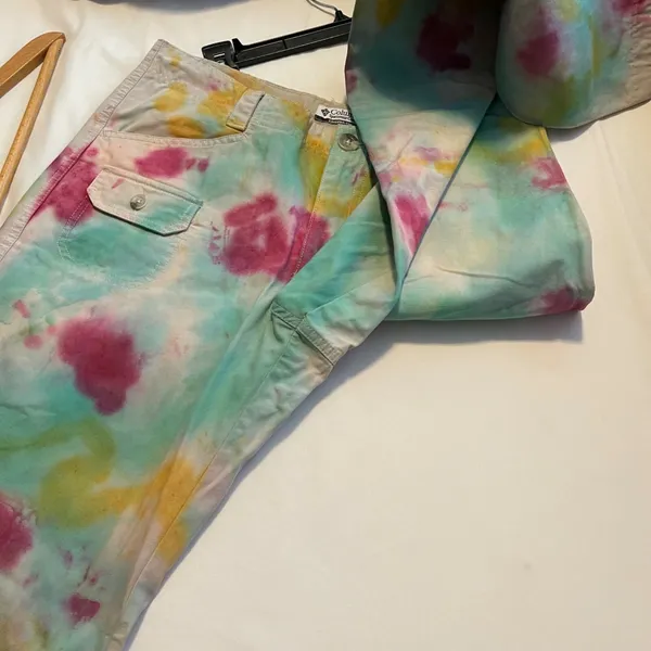 Columbia Sportswear Size 8 Womens Tie Dye Tye Pants‎ Slacks Straight Khaki - Image 8