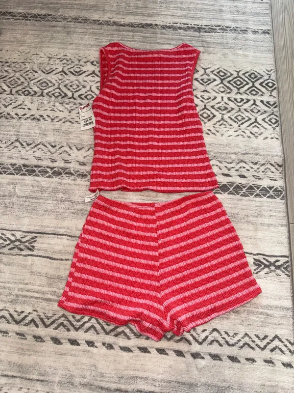 Striped Knit Tank & Short Set - Image 2