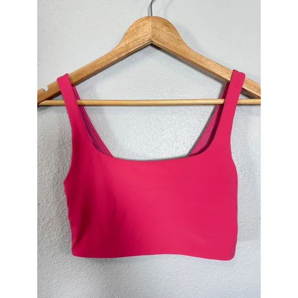 Lululemon Pink‎ Square Neck Sports Bra Size 4 - Image 2
