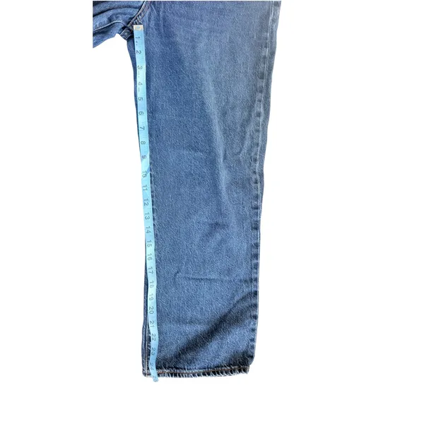 Levis Premium Ribcage Straight Ankle Jeans Blue W29 L27 High Rise Button Fly - Image 6