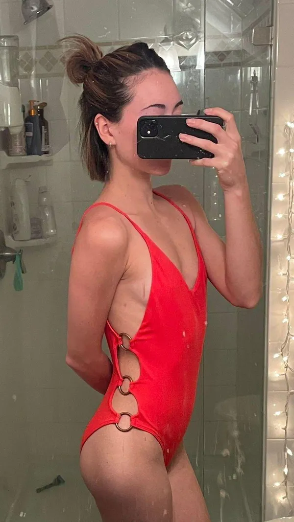 Red One-Piece Swimsuit - Image 3