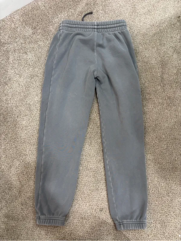 TNA Aritzia Sweatfleece Boyfriend Sweatpants Cozy Fleece Joggers Womens XS Gray - Image 3