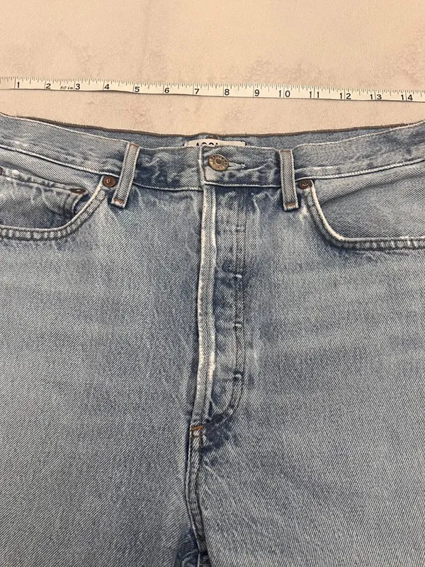 AGOLDE Los Angeles Premium Jeans – Size 30, Straight Leg with Raw Hem - Image 10