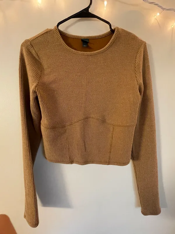 Wild Fable Long Sleeve Corset Seam Top - Image 2