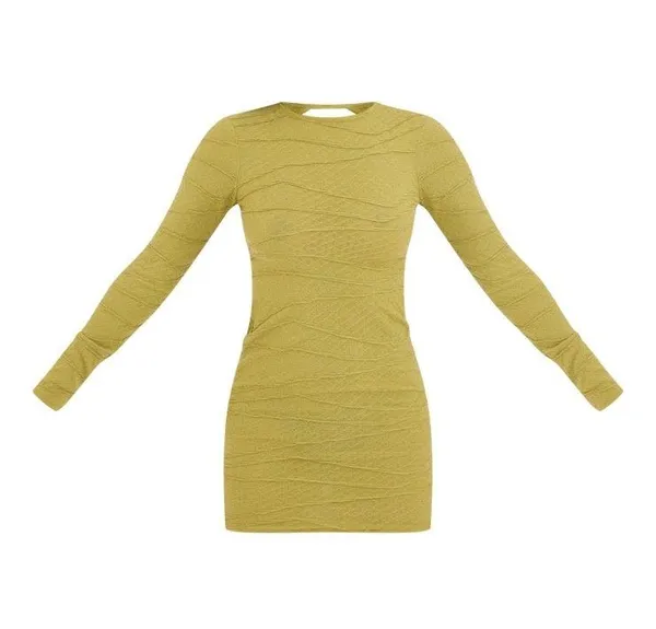 Pretty Little Thing Green Bodycon Mini Dress - Image 4