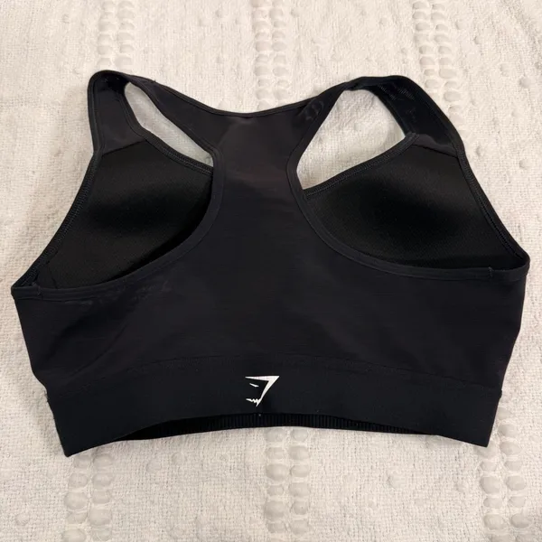 Gymshark‎ Black Mesh Racerback Padded Sports Bra GLSB5055 Womens Size Small - Image 3