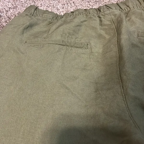 A New Day‎ High Waist Green Linen Blend Capri Pants - Image 10