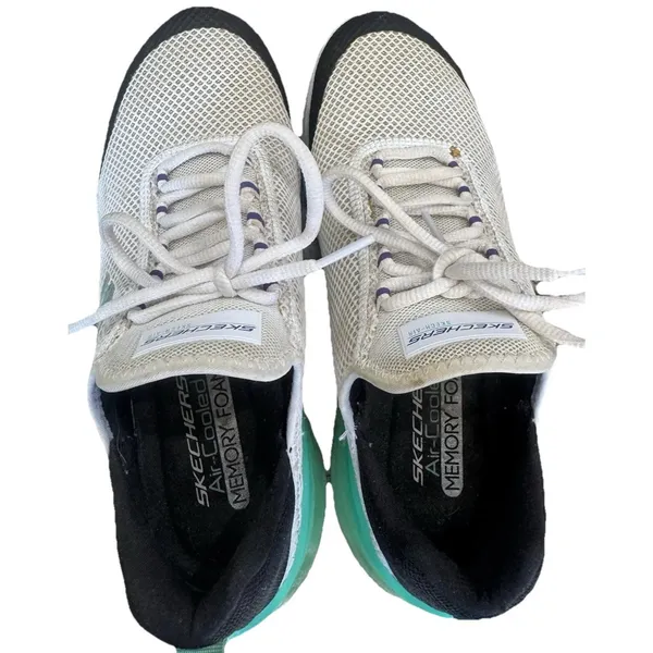 Skechers Skech-Air Stratus White Memory Foam Sneakers Size 9 - Image 3