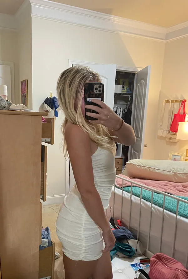 LIONESS White Ruffle Dress - Image 5