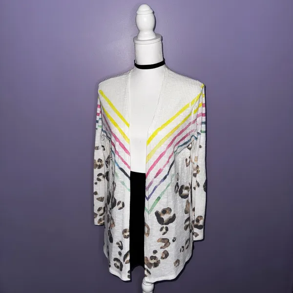 Phil Love Boutique Leopard Print Multicolor Cardigan - Image 6