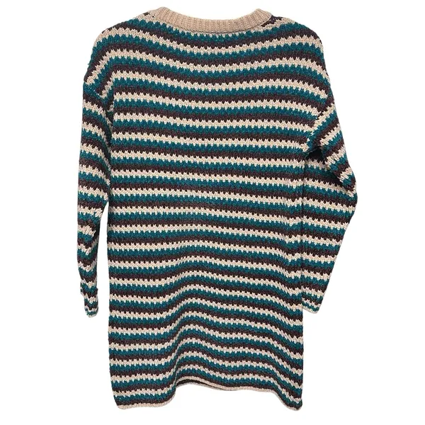 Earthbound Crotchet Boho Sweater Dress Womens Size S‎ Midi Striped Boundless - Image 5
