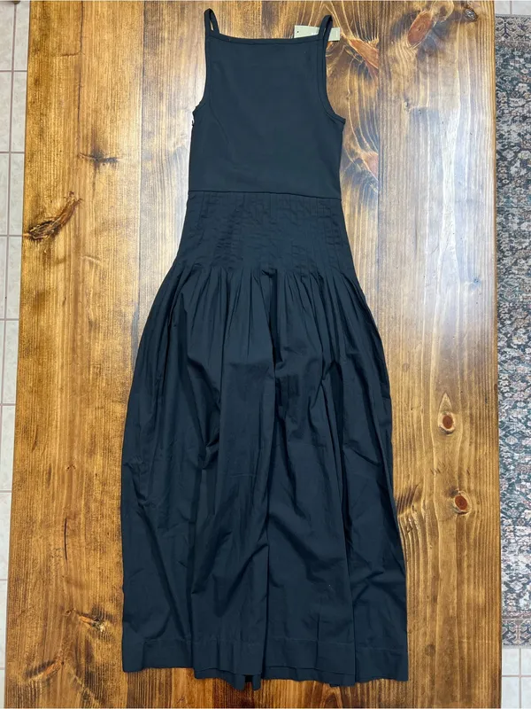 J. Crew Pintuck Mixy Drop Waist Midi Dress in Black Size XXS - Image 9