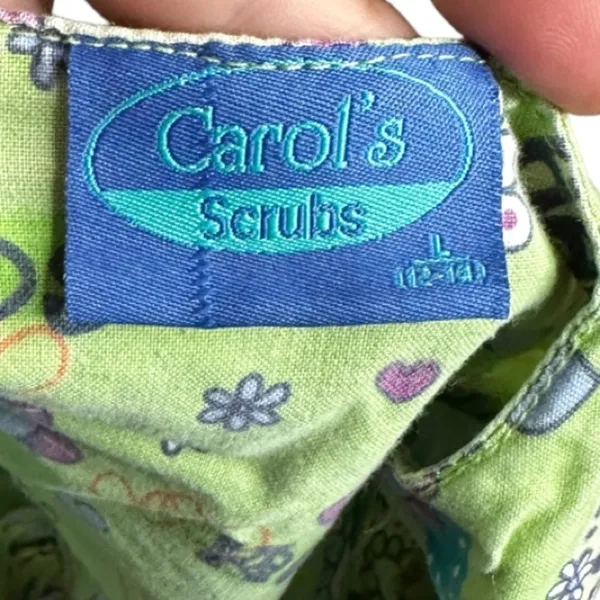 Carol's Scrubs‎ Shirt Green Size L - Image 7