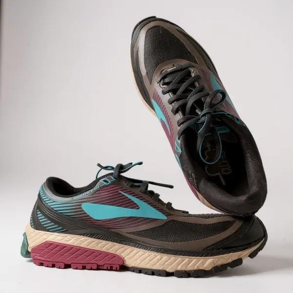 Brooks Ghost 10 Running Shoes‎ Athletic Black Purple Teal 1202451B089 Womens 9.5 - Image 2