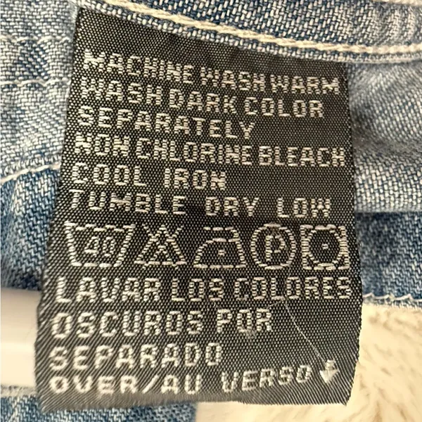 Vintage 90s Liz Claiborne Denim Vest Large - Image 3