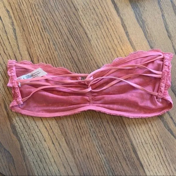 Intimately Free People Essential Lace Bandeau Size Small Peony Pink Mauve New - Image 4