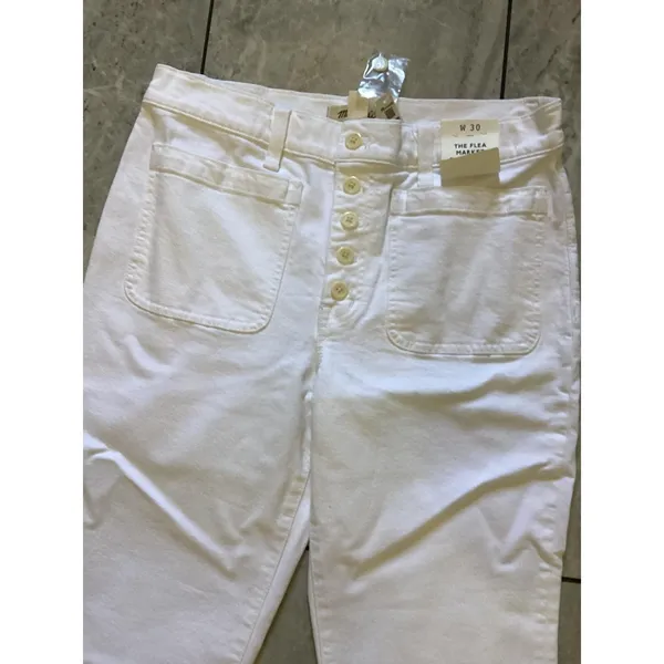 Madewell Jeans Womens 30 White The Flea Market Flare High Rise Full Length NWT - Image 2