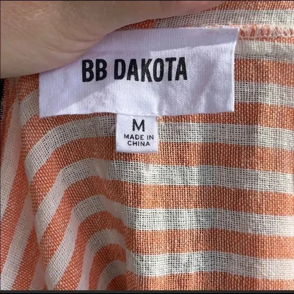 BB Dakota Avery Stripe Linen Blend Vest Size Medium - Image 8