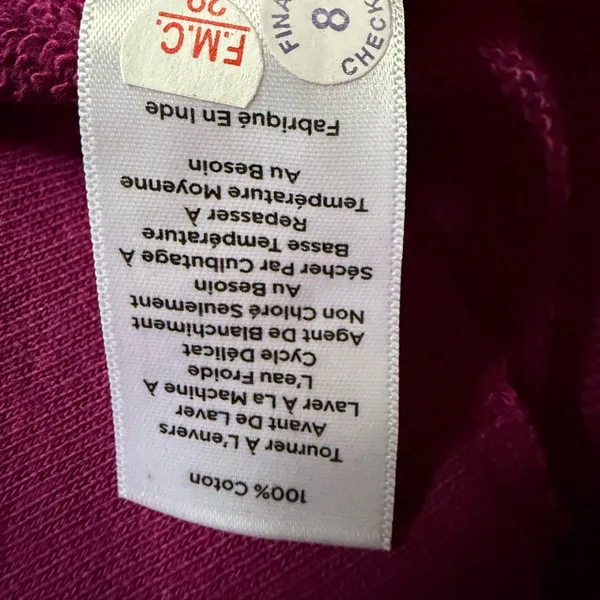 Talbots Ruffle Trim Raglan Purple Sweater Gold Buttons Cottage Boho Size Medium - Image 8