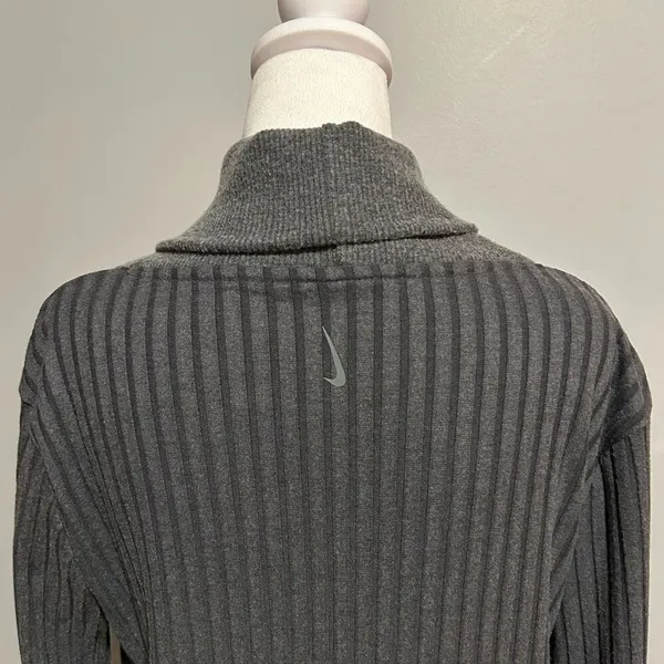 NIKE women’s Yoga Luxe Ribbed Cover Up‎ Sweater gray size M - Image 5