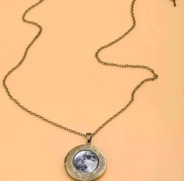 Moon Photo Locket Long Necklace. New Multiple - Image 6